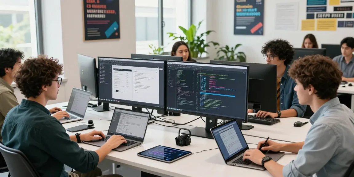 Developers collaborating on WhatsApp下載 in a modern workspace.