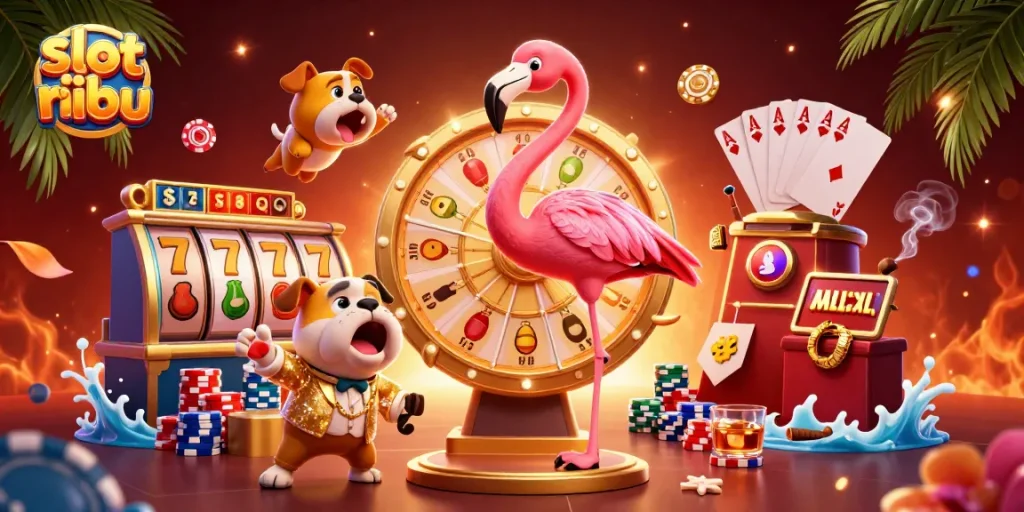 Spin to win at slot 5 ribu with colorful prizes and exciting game show elements!